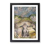 William Blake Illustration 2 Classic Painting Framed Wall Art Print, Ready to Hang Picture for Living Room Bedroom Home Office Décor, Black A4 (34 x 25 cm)