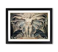 William Blake Illustration Classic Painting Framed Wall Art Print, Ready to Hang Picture for Living Room Bedroom Home Office Décor, Black A4 (34 x 25 cm)