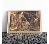 William Blake Jerusalem Plate Canvas Print | Gallery Wrapped 30mm Frame Wall Art | 30x20 inches | Ready to Hang | Modern Picture | Living Room Bedroom Lounge Office