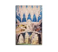 William Blake Painter's Artwork When The Morning Stars Sang Together Posters Decorative Painting Canvas Wall Art Living Rooms Bedroom 20x30inch(50x75cm)