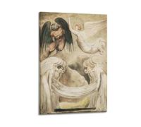 William Blake Poster Work《he Devil Rebuked; TheBurial OfMoses》 Canvas Painting Wall Art Decorative Picture Prints Modern Decor 24x36inch(60x90cm)