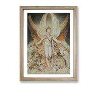 William Blake Satan In His Original Glory Classic Painting Framed Print | A2 Oak Framed Wall Art | Ready to Hang | Classic Historical Picture | Living Room Bedroom Lounge Office
