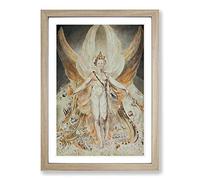 William Blake Satan in his Original Glory Framed Print | A2 Oak Framed Wall Art | Ready to Hang | Modern Nature Picture | Living Room Bedroom Lounge Office