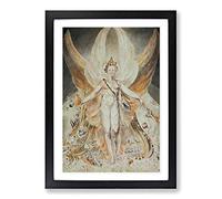 William Blake Satan in his Original Glory Framed Wall Art Print A2 Black