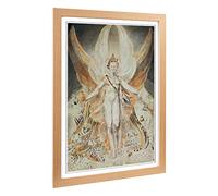 William Blake Satan in his Original Glory Framed Wall Art Print A2 Oak