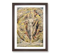 William Blake Sun at his Eastern Gate Framed Print | A2 Walnut Framed Wall Art | Ready to Hang | Modern Nature Picture | Living Room Bedroom Lounge Office