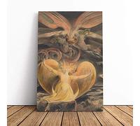 William Blake The Great Red Dragon | Canvas Wall Art Print | Framed & Ready to Hang Picture | Modern Home Decor for Living Room, Bedroom, Kitchen or Office | 36x24 Inches