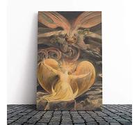 William Blake The Red Dragon Canvas Print | Gallery Wrapped 30mm Frame Wall Art | 20x14 inches | Ready to Hang | Modern Animal Picture | Living Room Bedroom Lounge Office