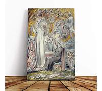 William Blake The Spirit of Plato Canvas Print | Gallery Wrapped 30mm Frame Wall Art | 24x16 inches | Ready to Hang | Modern Picture | Living Room Bedroom Lounge Office