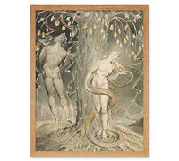 William Blake The Temptation And Fall Of Eve Art Print Framed Poster Wall Decor 12x16 inch