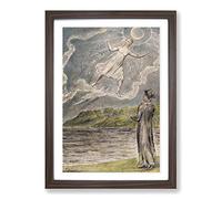 William Blake The Wandering Moon Framed Print | A2 Walnut Framed Wall Art | Ready to Hang | Modern Space Picture | Living Room Bedroom Lounge Office