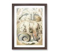 William Blake Waterboard Classic Painting Framed Wall Art Print, Ready to Hang Picture for Living Room Bedroom Home Office Décor, Walnut A4 (34 x 25 cm)