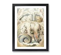 William Blake Waterboard Classic Painting Framed Wall Art Print, Ready to Hang Picture for Living Room Bedroom Home Office Décor, Black A4 (34 x 25 cm)
