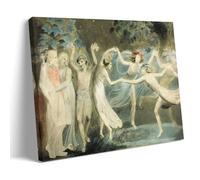 William Blake Works《Oberon, Titania And Puck with Fairies Dancing》Printing Posters Hanging Canvas Paintings Minimalist Wall Art Prints for Bedroom & Living Room 20x30inch(50x75cm)