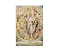 William Blake Works (The Sun at His Eastern Gate) European Classic Art Printed Canvas Poster Hanging Home Decor 16x24inch(40x60cm)