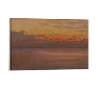 William Bright Morris - Sunset over The Sea Artworks Picture Print Poster Wall Art Painting Canvas Decor Home Posters 08x12inch(20