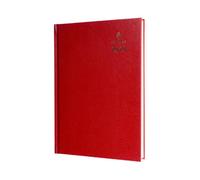 William Collins Collins - Desk - 2026 12 Month Calendar Year Planner, Day-To-Page Diary, A5 Hard Cover - Red (52.15-26)