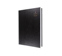 William Collins Collins - Desk - 2026 12 Month Calendar Year Planner, Two Page-A-Day Diary, A4 Hard Cover - Black