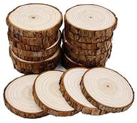 William Craft Unfinished Natural Wood Slices 20 Pcs 2.75-3.1 inch Wood Coaster Pieces Craft Wood kit Circles Crafts Christmas Ornaments DIY Crafts with Bark for Crafts Rustic Wedding Decorationbirch
