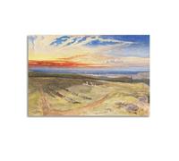 William Crimea Simpson-the Graves on Cathcart Hill Printed Posters Wall Art Bedroom Prints Home Decor Hanging Picture Canvas Paintings 12x18inch(30x45cm)