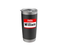 William, Hello, My Name is, Name Tag, Label, Personalized Stainless Steel Insulated Tumbler