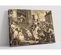 William Hogarth The Enraged Musician Canvas Wall Art Picture Print - 45 inch wide x 30 inch high (Frame Depth 30mm)