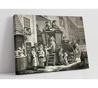 William Hogarth The Stage Coach Canvas Wall Art Picture Print - 36 inch wide x 24 inch high (Frame Depth 30mm)