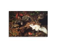William Holbrook Beard Works (The White Squirrel) Vintage Fine Art Print Canvas Wall Hanging Art Decor Poster 24x36inch(60x90cm)