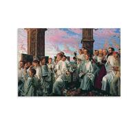 William Holman Hunt Artwork【May Morning on Magdalen Tower】Poster Canvas Wall Art Prints Gifts Photo Picture Paintings Room Decor Home Decorative 08x12inch(20x30cm)