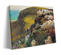 William Holman Hunt Artwork【Our English Coasts (Strayed Sheep)】Poster Home Decor Wall Art Hanging Picture Print Bedroom Decorative Paintings Room Aesthetic 12x18inch(30x45cm)
