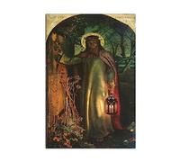 William Holman Hunt Light of the World Poster Wall Art Picture Print Canvas Painting Modern Home Bedroom Bathroom Decoration Artwork Gift (20x30inch(50x76cm),No Framed)
