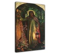 William Holman Hunt Light of the World Poster Wall Art Picture Print Canvas Painting Modern Home Bedroom Bathroom Decoration Artwork Gift (8x12inch(20x30cm),Framed)
