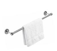 WILLIAM HOPKINS Towel Rail Bar with Wall Brackets - 19mm Bathroom Rail in Polished Chrome or Brass Finish - Available in 12, 14, 16 and 24 Inch Lengths (Chrome Plated, 18 Inch)