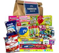 William Hunter American Sweets Gift Bag - Wide Selection Sweet Hamper, Great Value American Sweet Hamper for Children or Adults, Mystery Box of Iconic American Candy