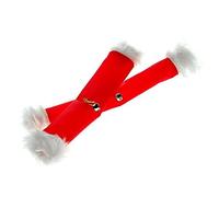 William Hunter Equestrian Christmas Rein Sleeves - with white fur and bells