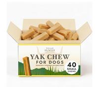 William Hunter Yak Chews for Dogs - Himalayan Hard Cheese Dog Treat - Natural, Long Lasting, Odor Free Chew for Aggressive Chewers - Large Organic Dog Dental Chew (40 Small Chews 1.14kg)