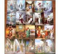 William J. Hirten Co., Inc. Mysteries of the Rosary 20 4 x 6 Cards (POS 1468) Brown Glossy Poster Set for Home Decoration, Religious Education, Personal Devotion