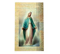 William J. Hirten Deluxe Catholic Holy Card with Traditional Prayers (Our Lady of Grace)