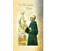 William J. Hirten Deluxe Catholic Holy Card with Traditional Prayers (Saint Maximilian Kolbe)