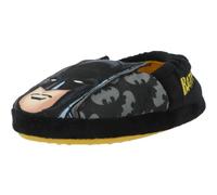 William Lamb Batman 'Ovis' Black Textile Boys Slippers Standard Fit 8 UK Child