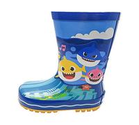 WILLIAM LAMB Boys Blue Aqua Pinkfong Baby Shark Slip Resistant Wellies 10 UK Child