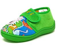 WILLIAM LAMB Boys George Pig/Peppa Pig Dinosaur Slippers, UK child 7, Green