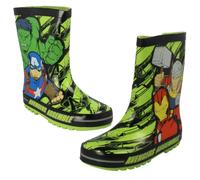 William Lamb Boys William Lamb 'Avengers Assemble' Wellington Boots GUV19817 - Black - UK 9 Child