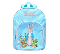 William Lamb Children's Kids Premium Quality Dual Pockets School Backpack Blue Polka Dot PR