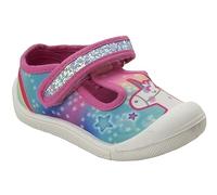 William Lamb Girls Pink Cute Unicorn Glitter Pumps Casual Rainbow Summer Shoes UK Size 4-9 (Numeric_6)