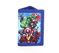William Lamb Kids Children's Avengers Exclusive Premium Quality Tri-Fold Wallet Coin Purse Blue