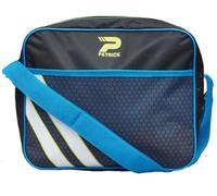 William Lamb Patrick Striped Mesenger Bag Courier Satchel Bag Sholder Bag Blue Black Green Striped Bag (Blue)