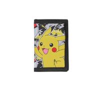 William Lamb Pikachu Graffiti Tri-Fold Wallet Kids Pokemon Wallet with Card and Coin Pockets