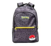 William Lamb Pokemon Pikachu Emotions and Poke Ball Grid Collage Backpack Backpack - Black and Grey One Size, Gray, 17 Inches