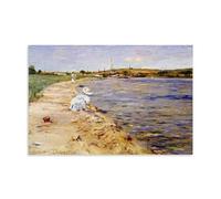 William Merritt Chase - Beach Scene Morning Classic Masterpiece Poster Painting On Canvas Wall Art Scroll Picture Print Living Room Walls Decor Homes 20x30inch(50x75cm)